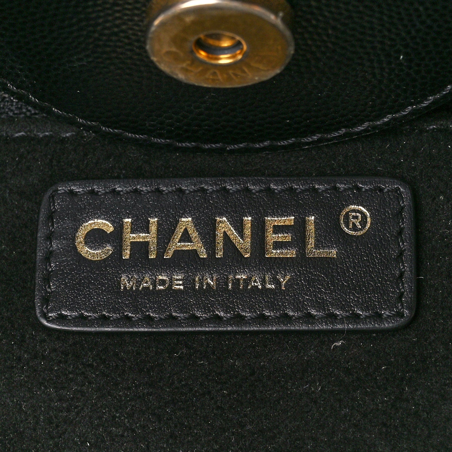 Caviar Medium Studded Deauville Tote Black