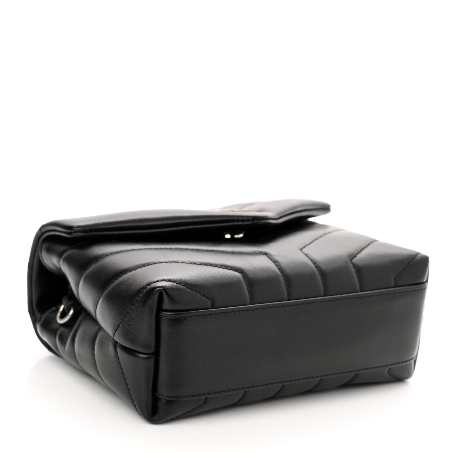 Saint Laurent Calfskin Y Quilted Monogram Toy Loulou Crossbody Bag Black 4 of 12