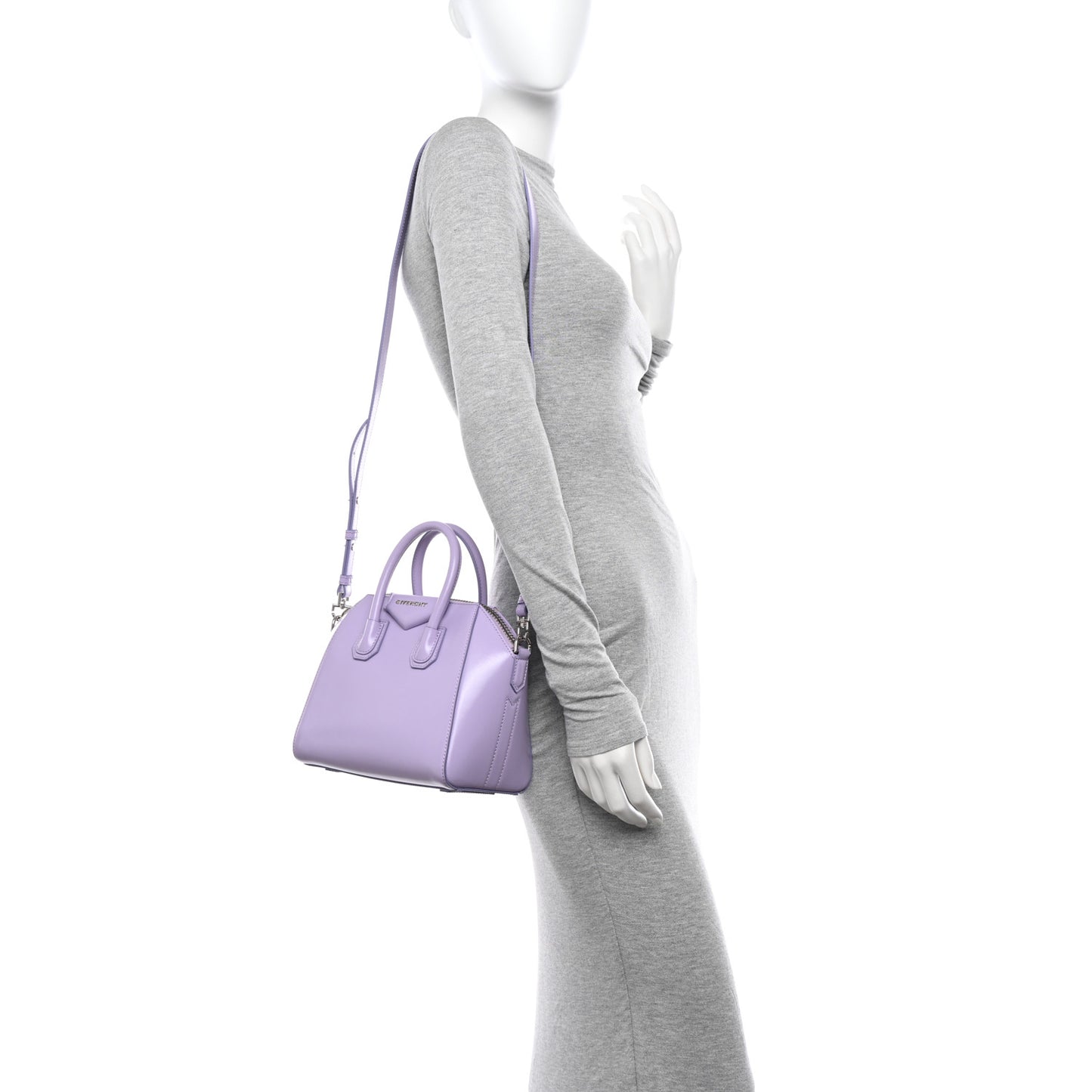 Shiny Lord Calfskin Mini Antigona Lilac