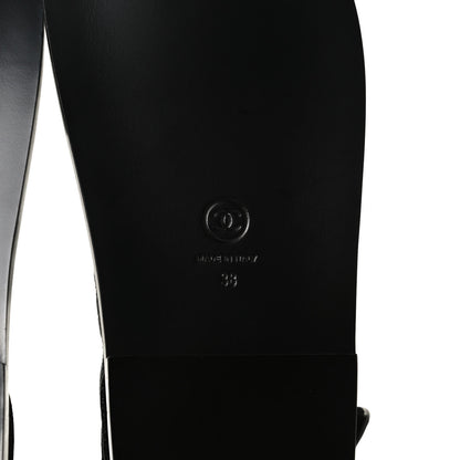 Chanel Grained Calfskin Velcro Dad Sandals 38 Black 8 of 11