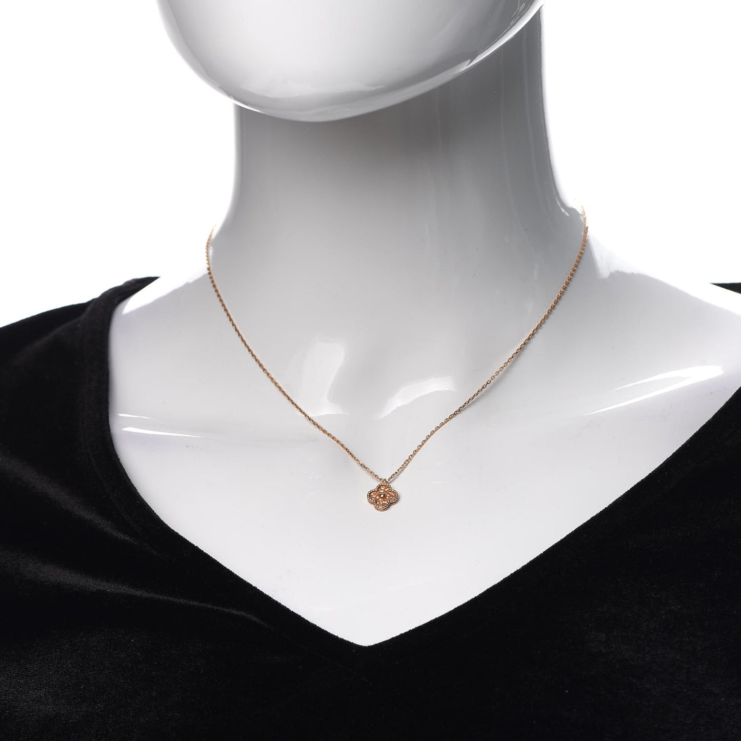 18K Rose Gold Sweet Alhambra Pendant Necklace