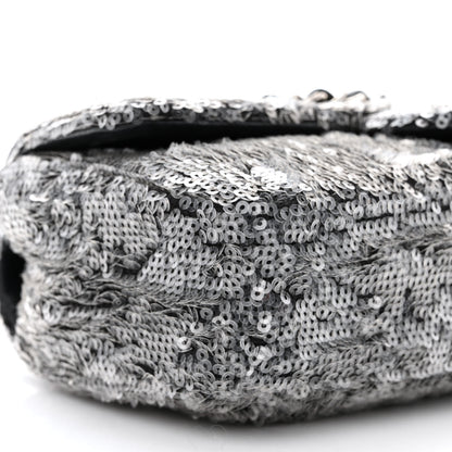 Chanel Sequin Mini Waterfall Flap Grey 9 of 11