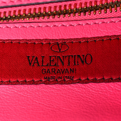 Valentino Garavani Vitello Small Rockstud Tote Fuxia Fluo 8 of 9