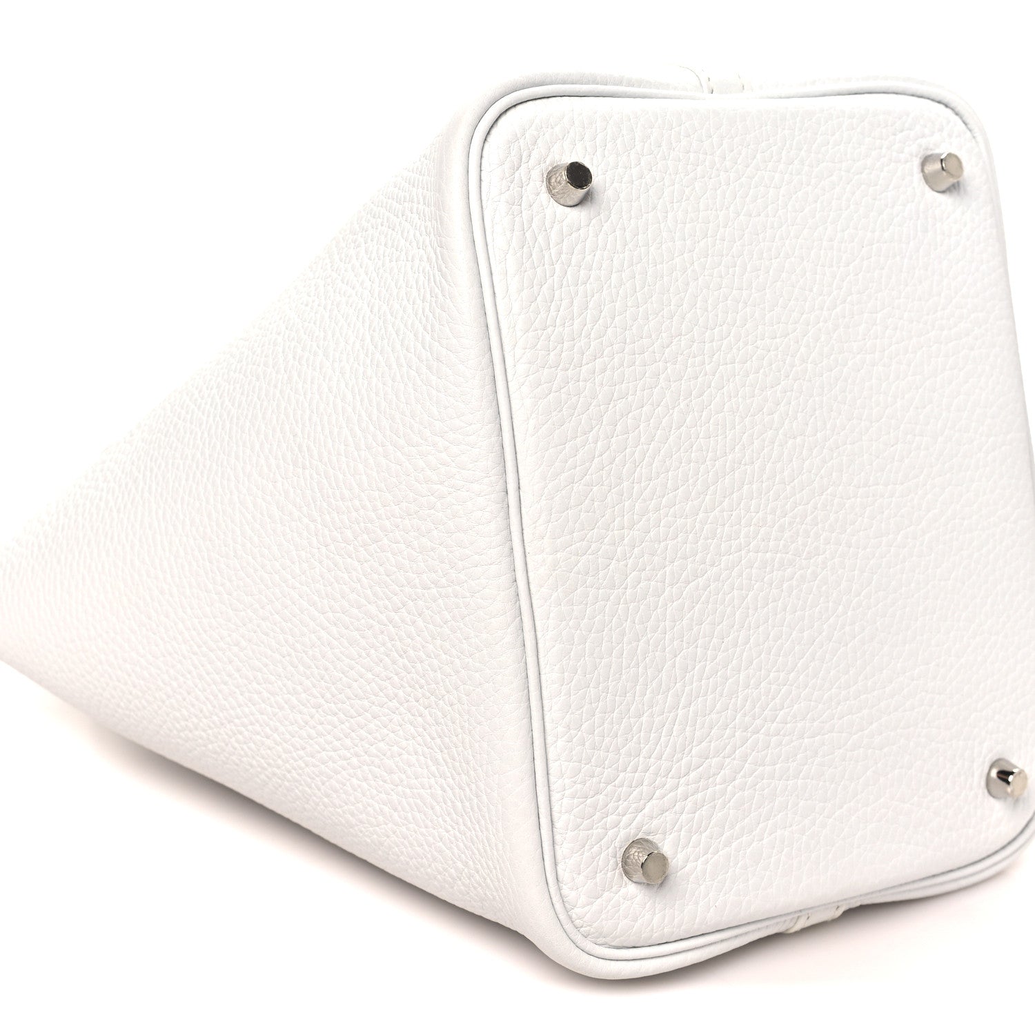 Hermes Taurillon Clemence Picotin Lock 22 MM White 9 of 10