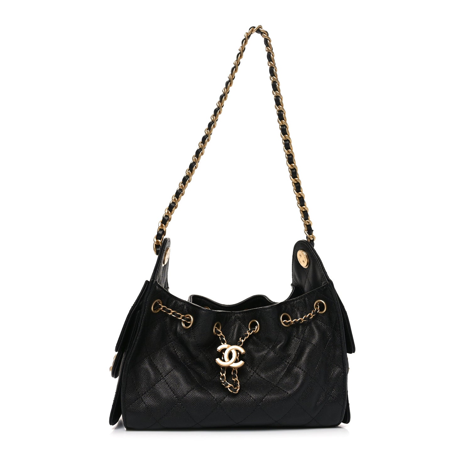 Caviar Quilted Mini Chanel 25 Handbag Black