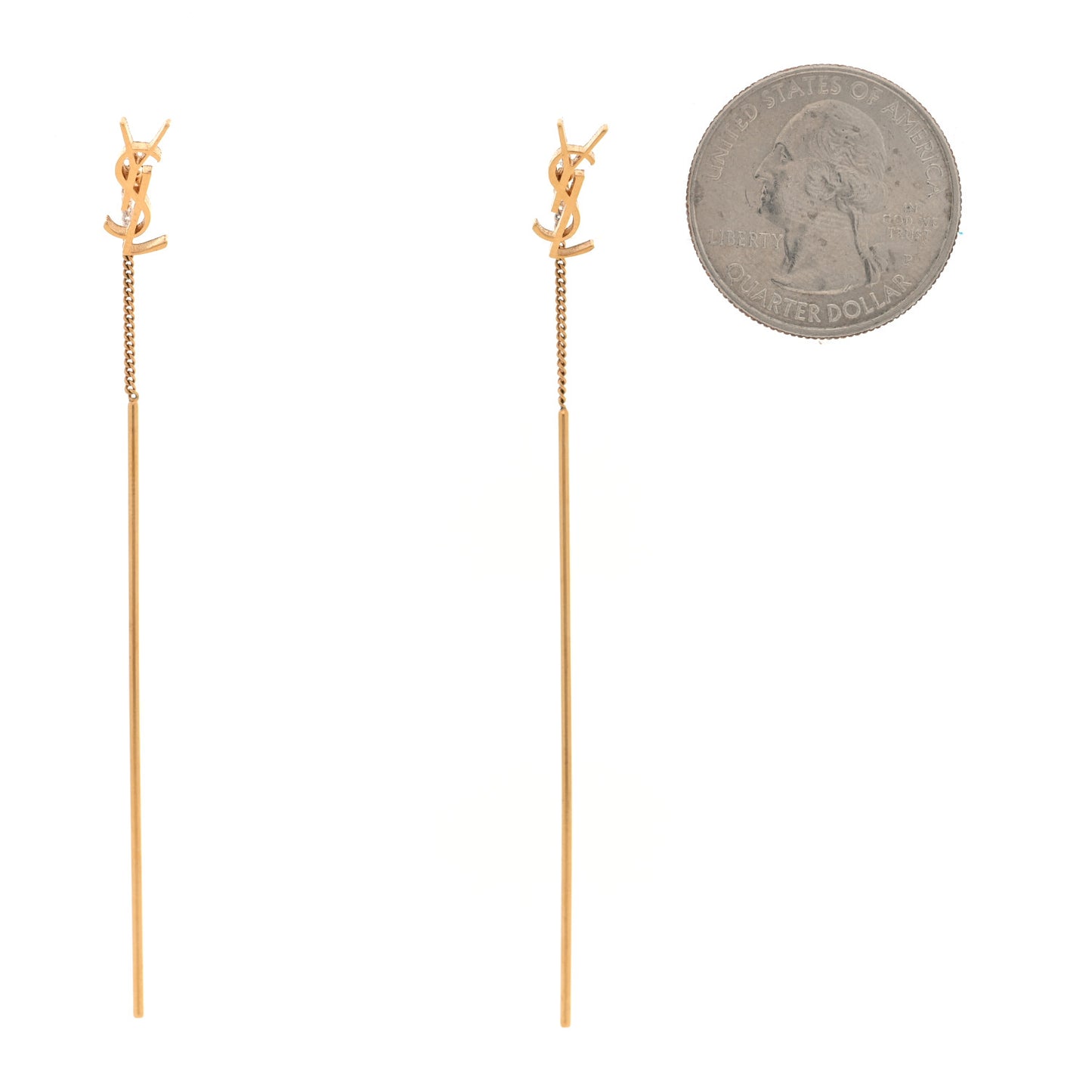 Metal Opyum Drop Earrings Gold