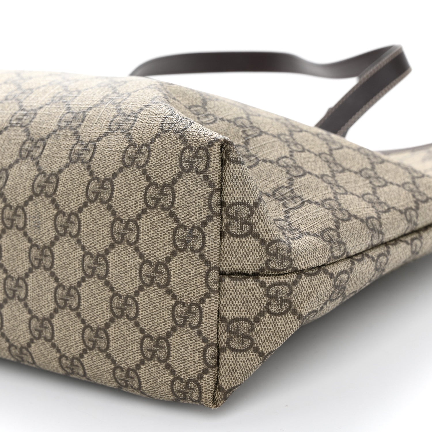 Gucci GG Supreme Monogram Medium Zippered Shopping Tote Dark Brown 10 of 10