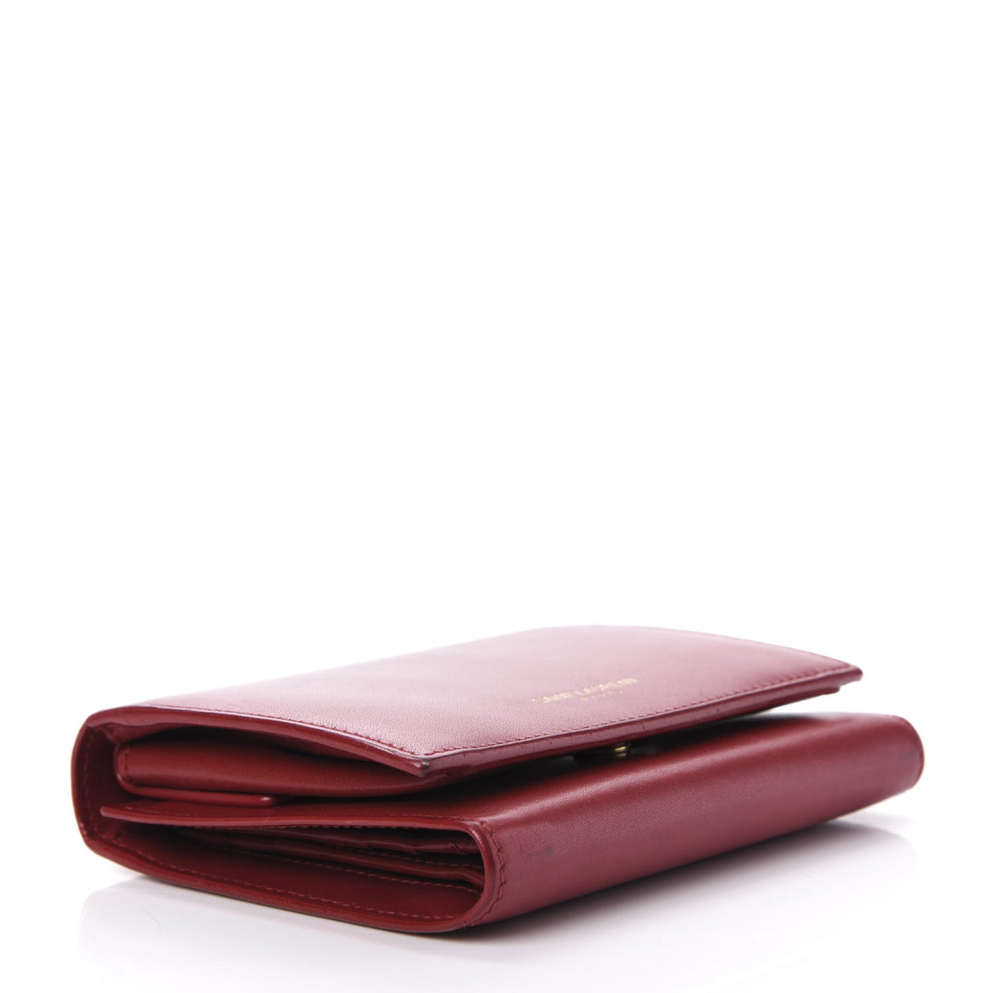 Calfskin Trifold Wallet Red
