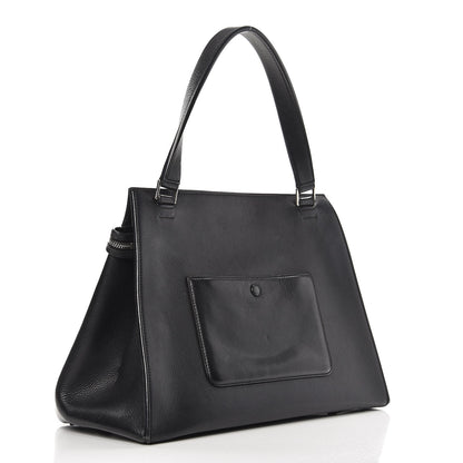 Celine Supple Calfskin Medium Edge Shoulder Bag Black 3 of 15