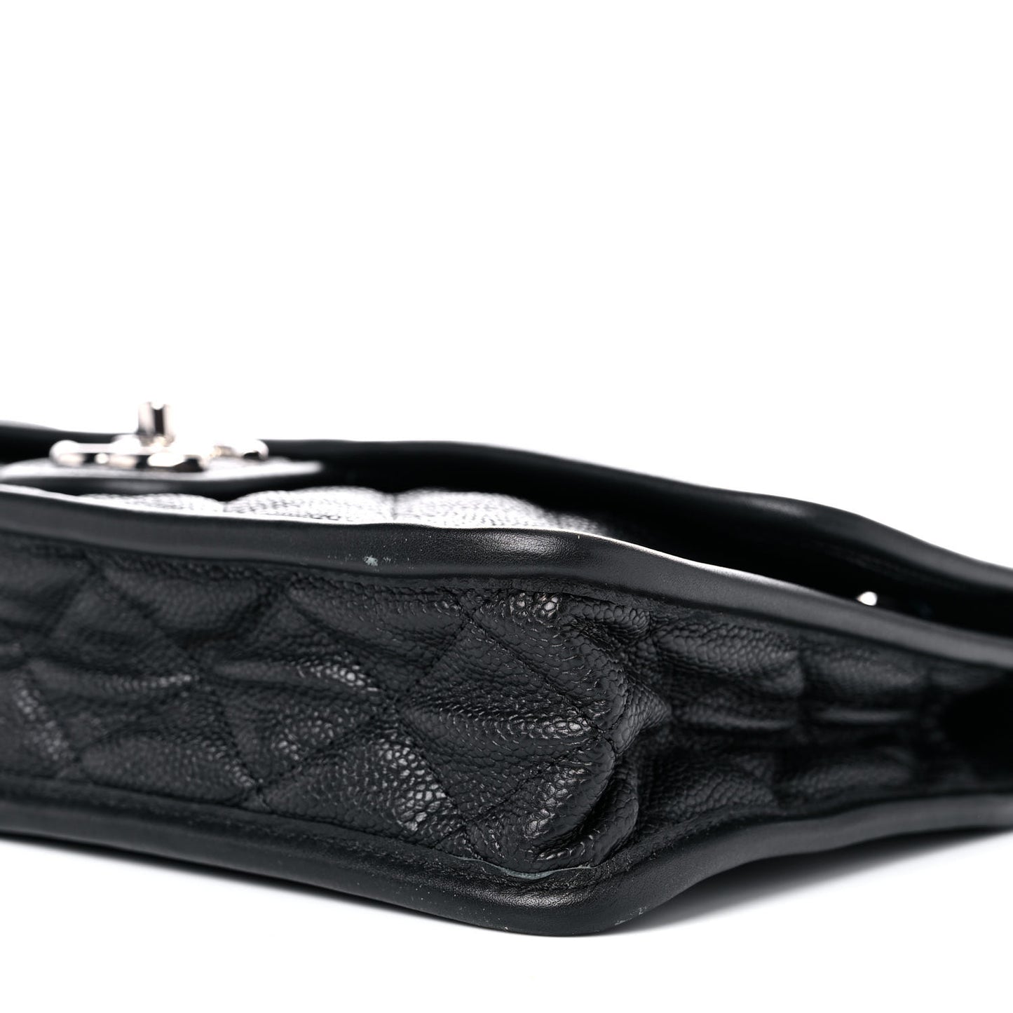 Caviar Quilted Medium French Riviera Flap Black