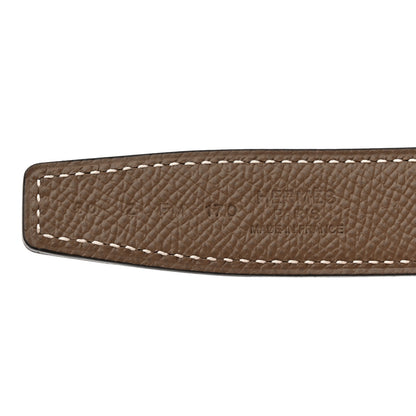 Hermes Swift Epsom 24mm Constance H Belt 80 32 Black Etoupe 9 of 10