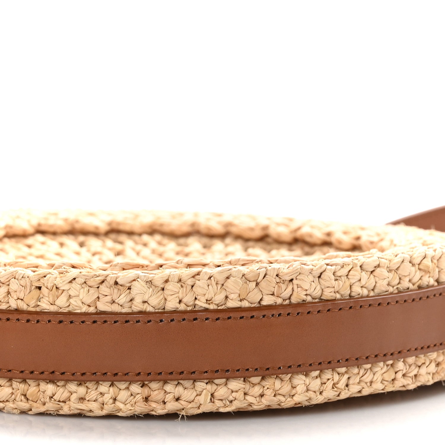 Saint Laurent Raffia Sac Round Naturel 9 of 11