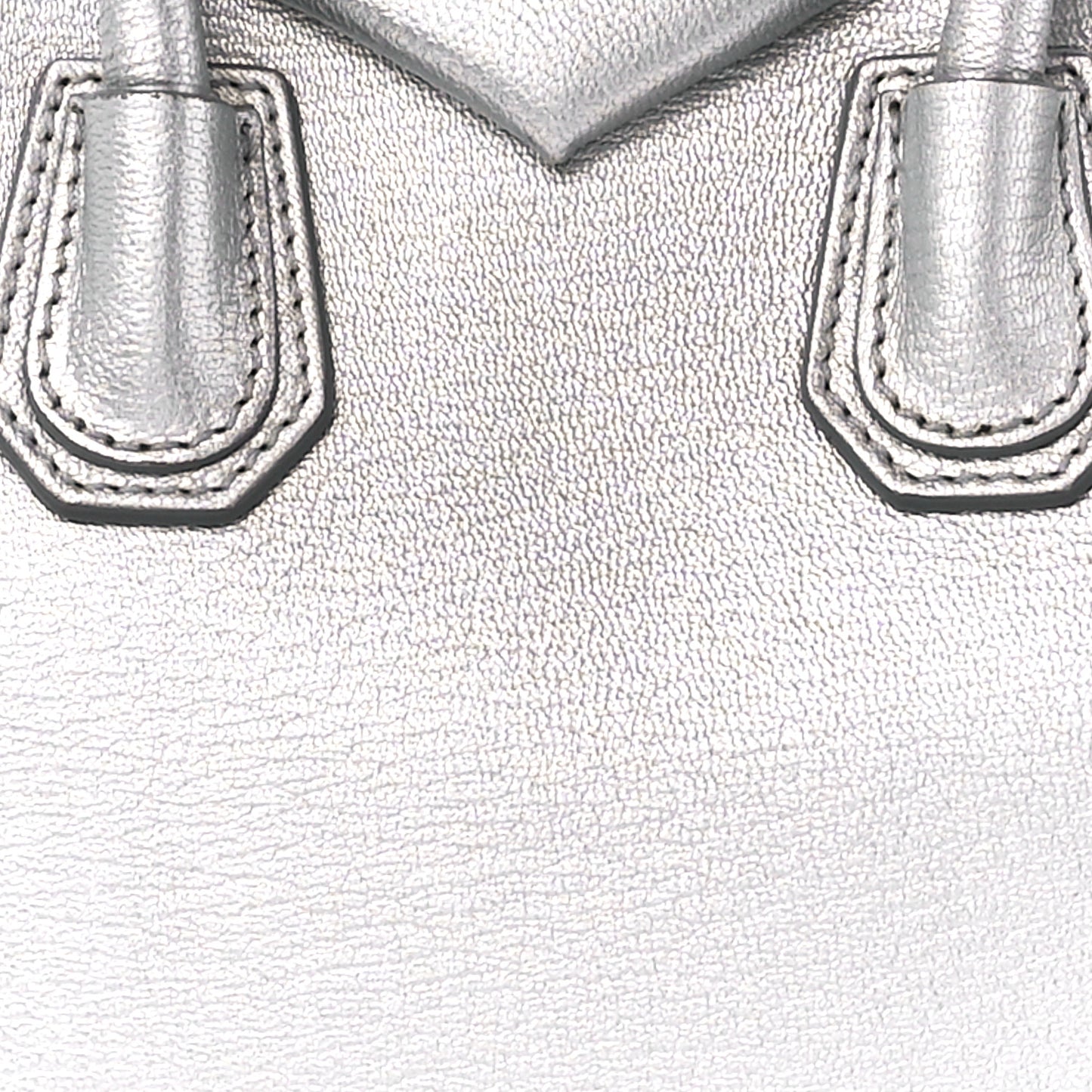 Metallic Sugar Goatskin Mini Antigona Silver