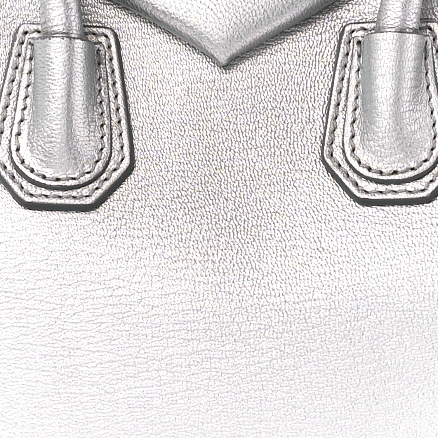 Givenchy Metallic Sugar Goatskin Mini Antigona Silver 8 of 10