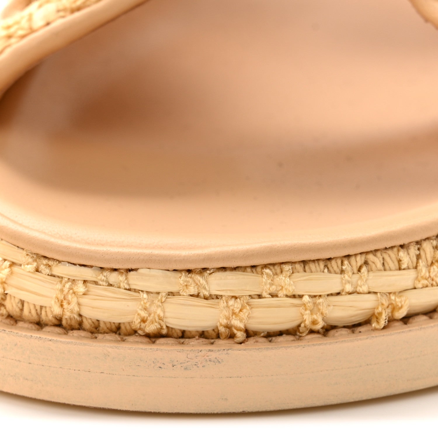 Chanel Braided Fabric Velcro Dad Sandals 36.5 Beige 10 of 13