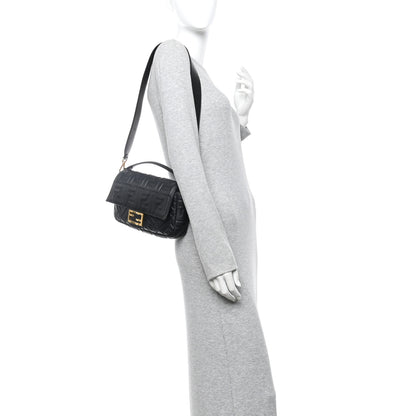 Fendi Nappa FF 1974 Embossed Baguette Black 2 of 11