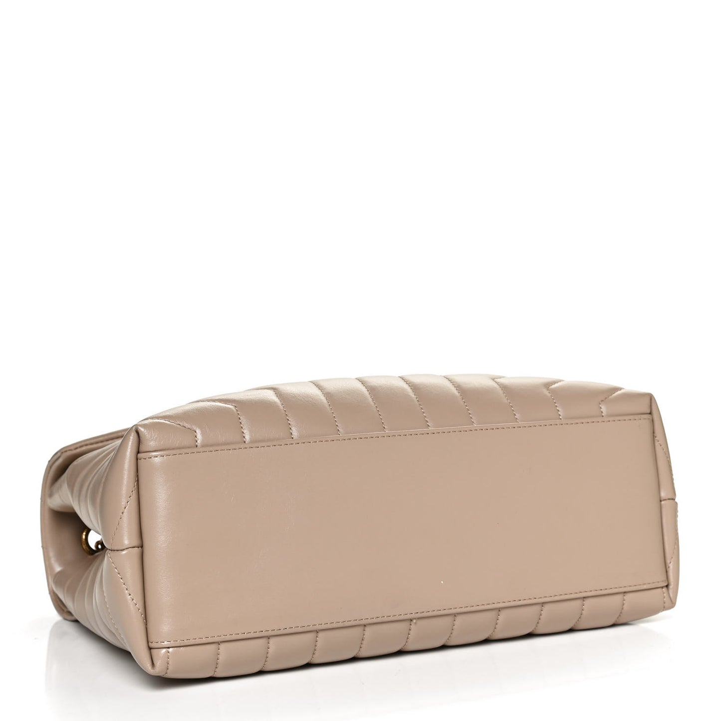Calfskin Y Quilted Monogram Medium Loulou Chain Satchel Dark Latte