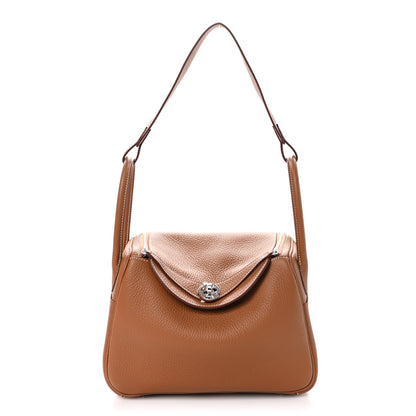 Hermes Taurillon Clemence Lindy 26 Gold 1 of 11