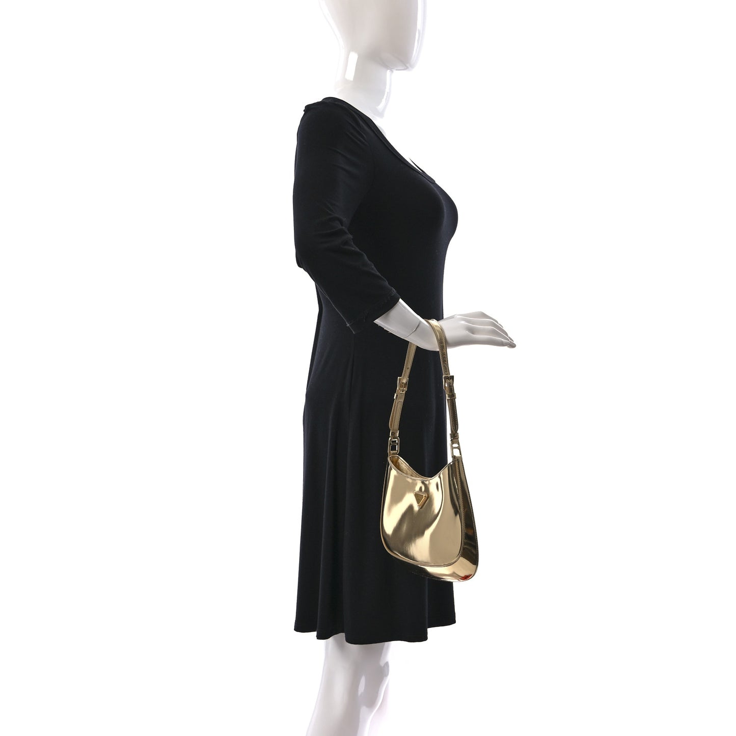 Spazzolato Cleo Adjustable Strap Shoulder Bag Platino