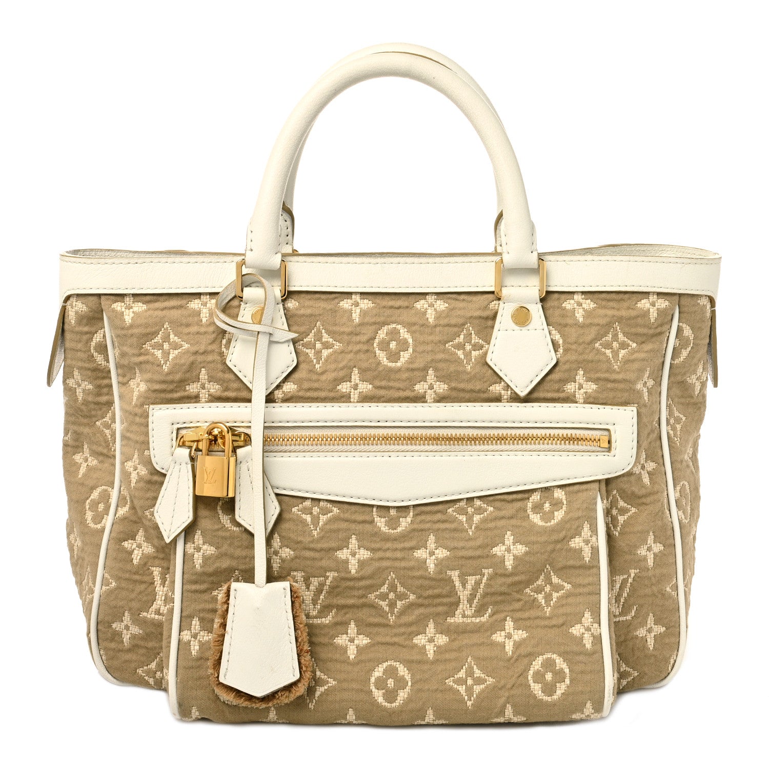 Louis Vuitton Monogram Sabbia Cabas MM White 1 of 10