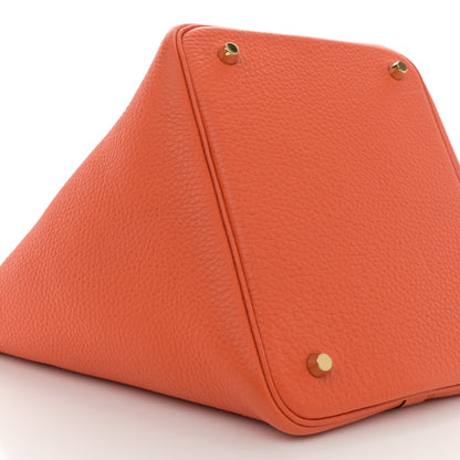 Hermes Taurillon Clemence Picotin Lock 22 MM Feu 9 of 11