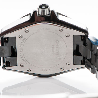 Chanel Stainless Steel Ceramic Diamond 33mm J12 Quartz Watch Black 5 of 5
