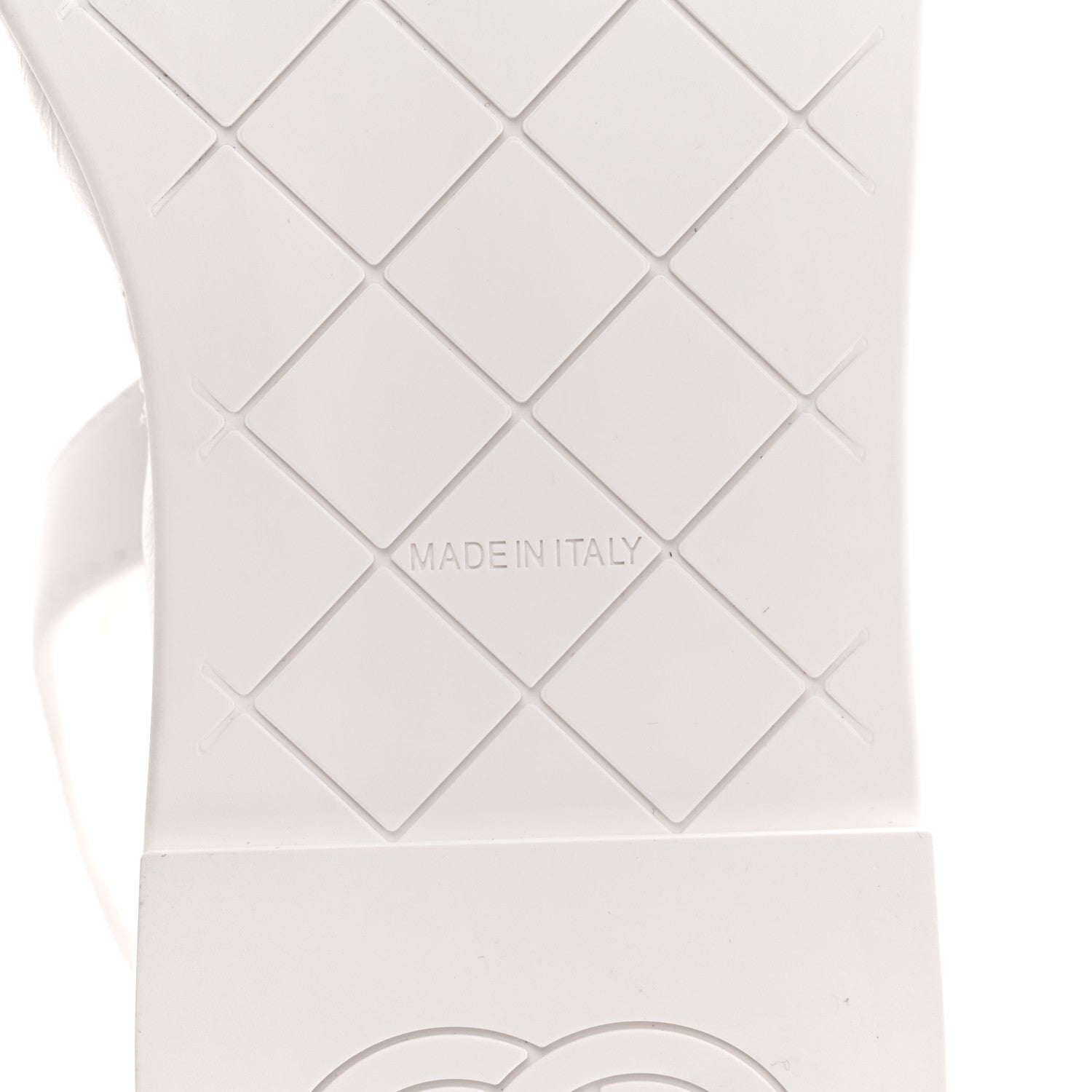 Chanel Lambskin Quilted Chain CC Platform Sandals 37.5 White 7 of 11