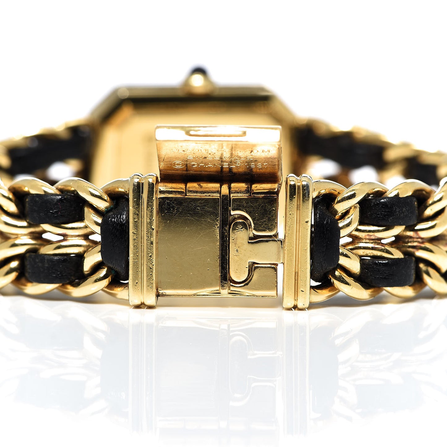 Stainless Steel Lambskin 20mm Chain Premiere Quartz Watch Gold L