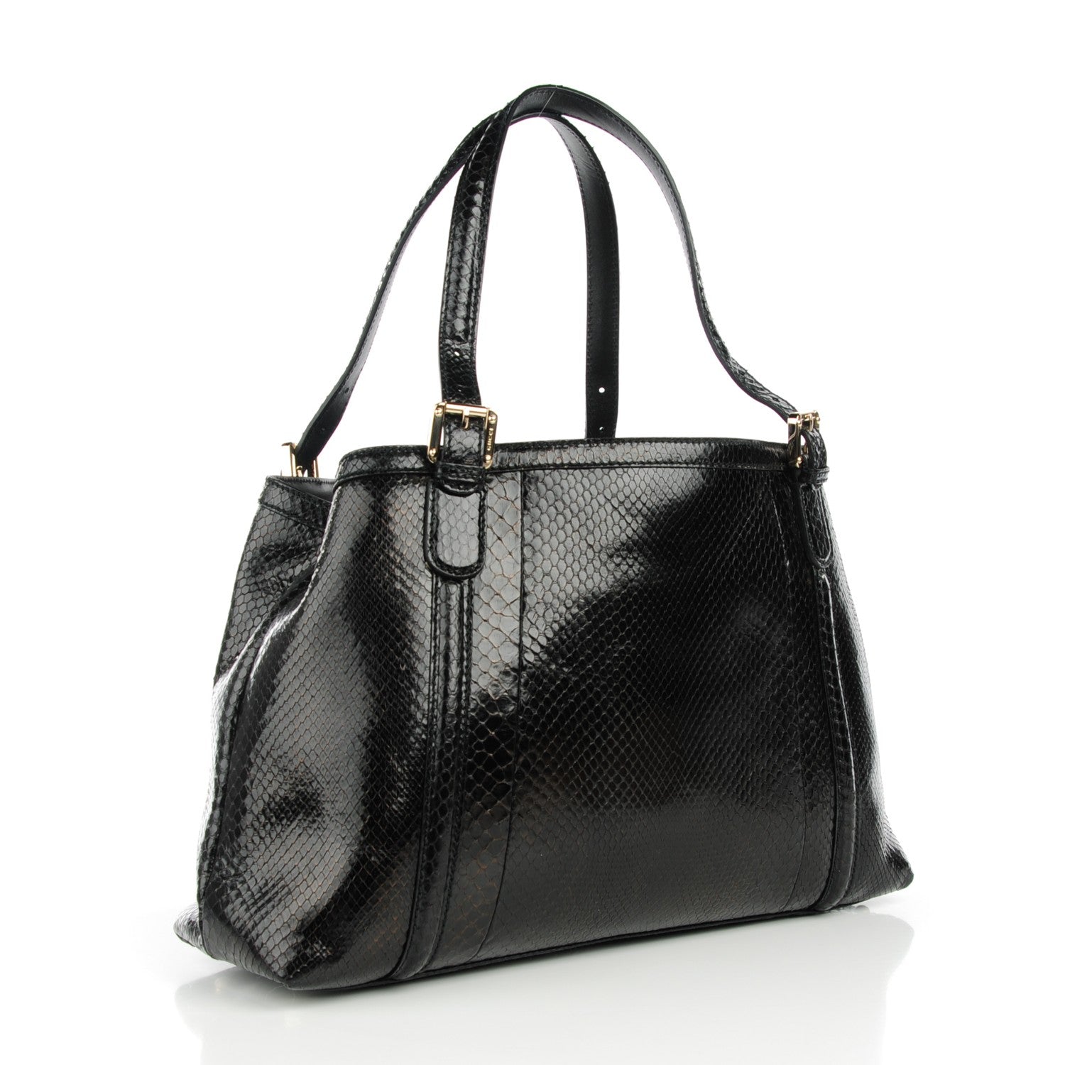 Gucci Python Medium Britt Tote Black 3 of 7