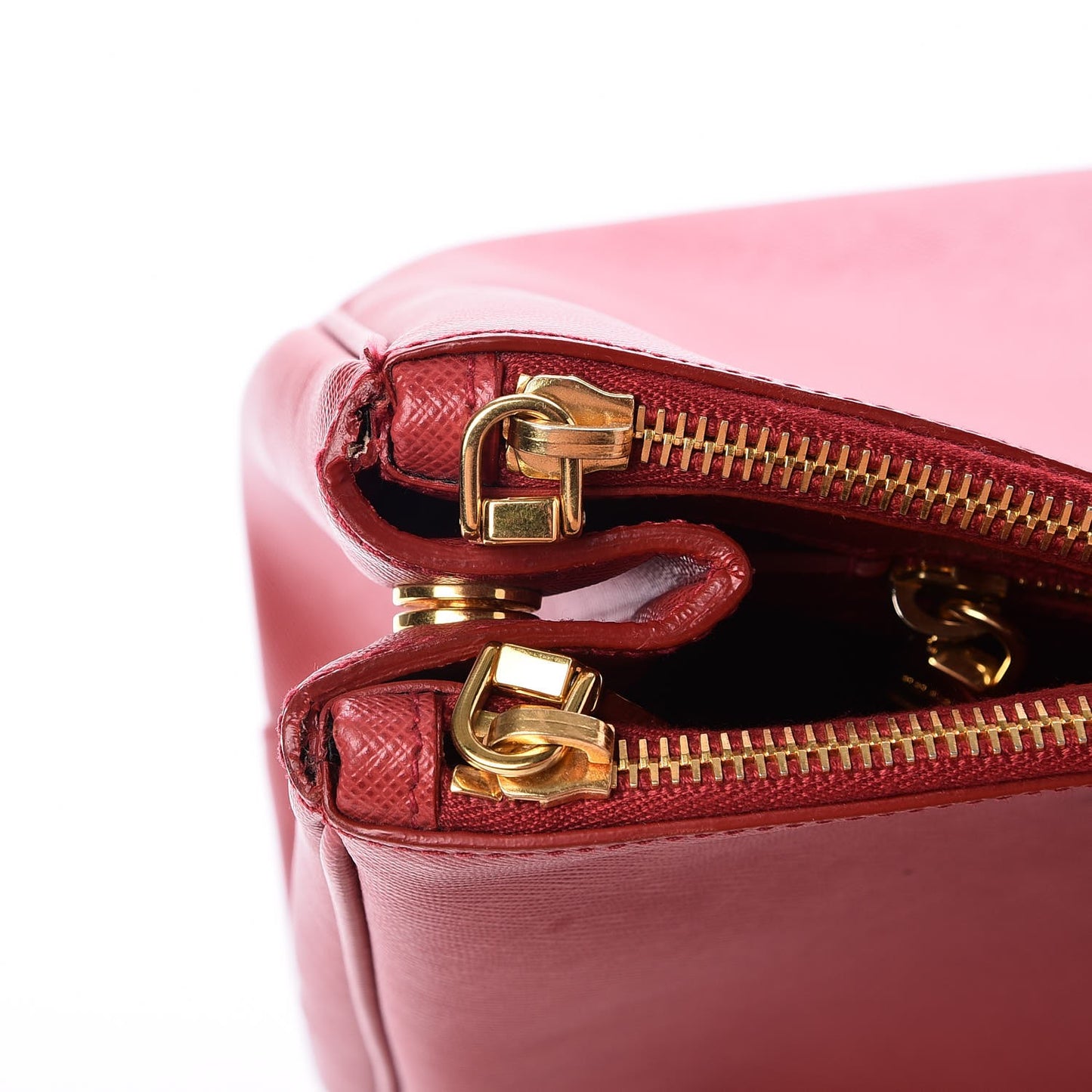 Saffiano Large Galleria Double Zip Tote Fuoco
