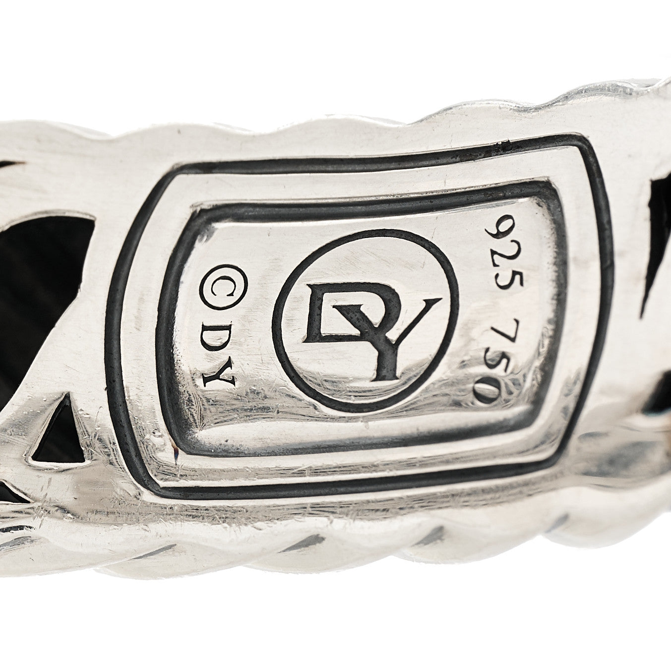 David Yurman Sterling Silver 18K Yellow Gold 15mm Cable Buckle Bracelet 3 of 3