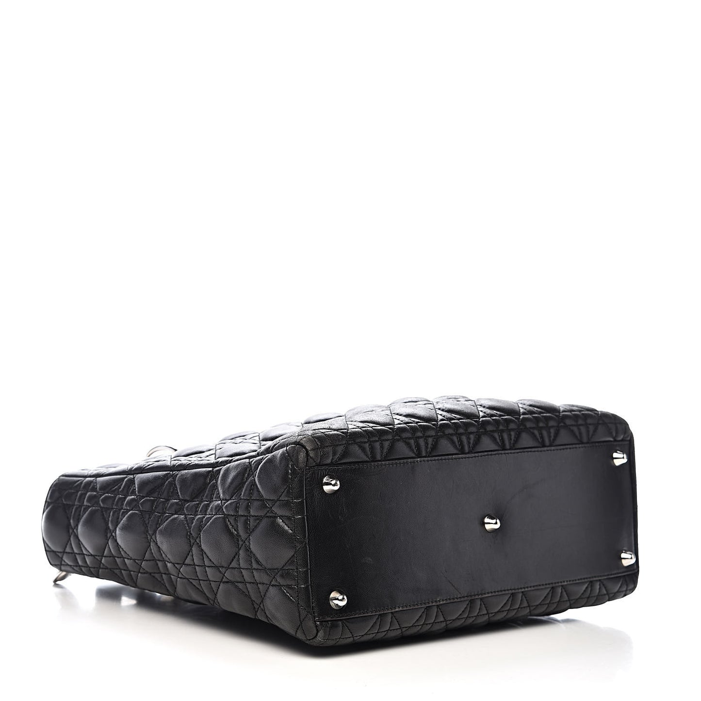 Lambskin Cannage Large Lady Dior Black