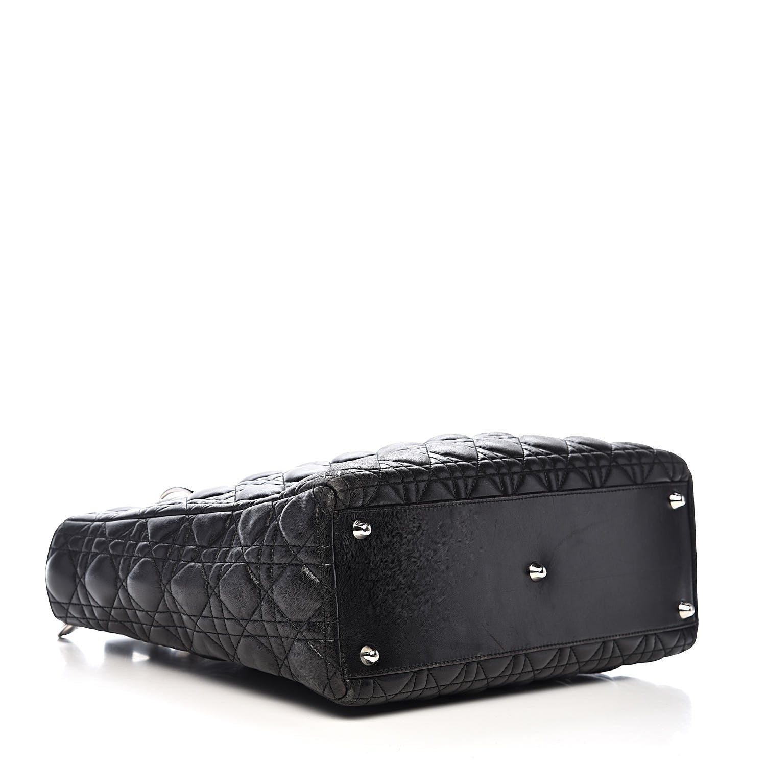 Christian Dior Lambskin Cannage Large Lady Dior Black 4 of 17