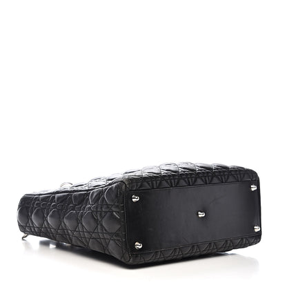 Christian Dior Lambskin Cannage Large Lady Dior Black 4 of 17