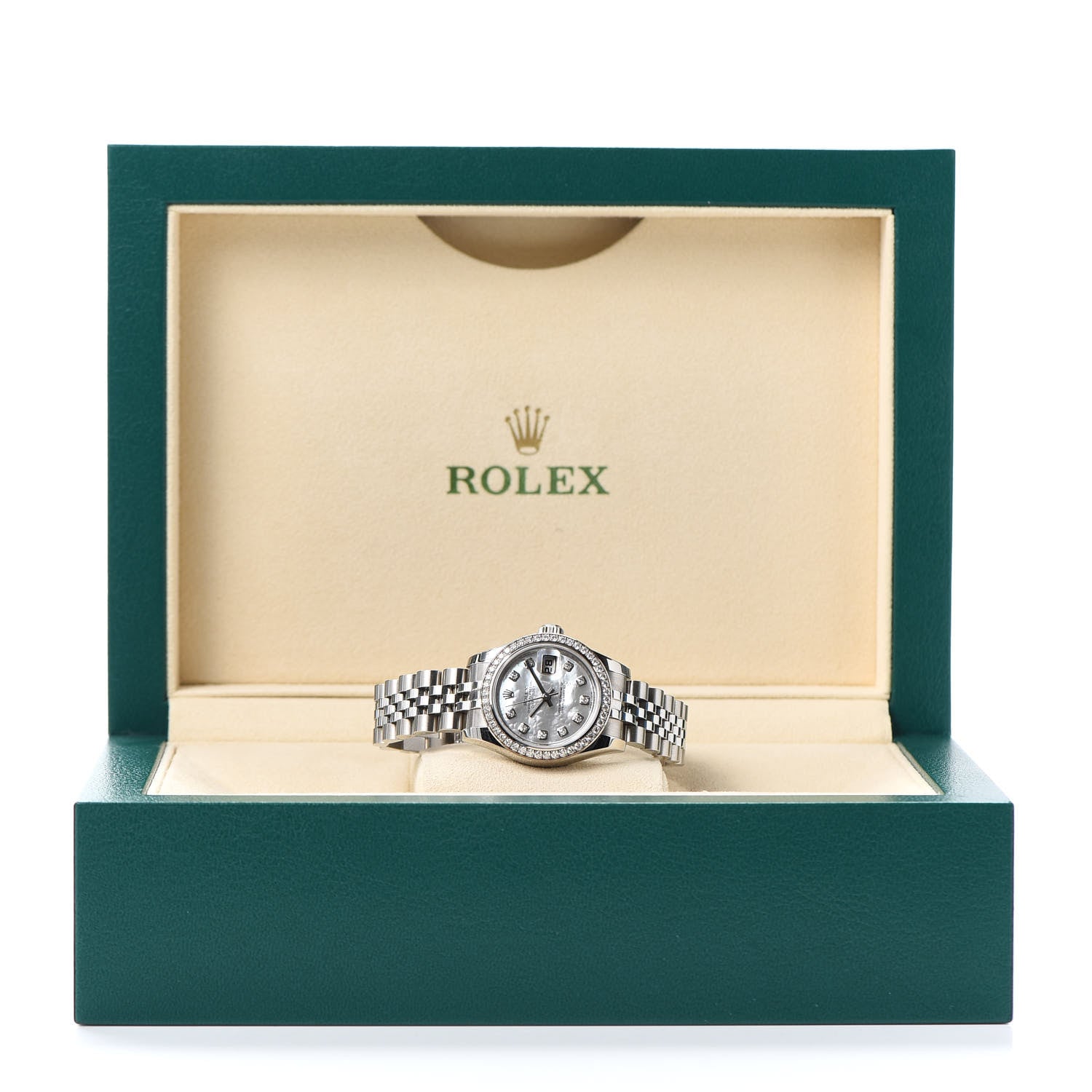 Rolex Stainless Steel 18K White Gold Diamond Mother of Pearl 26mm Oyster Perpetual Datejust Watch 179384 6 of 6