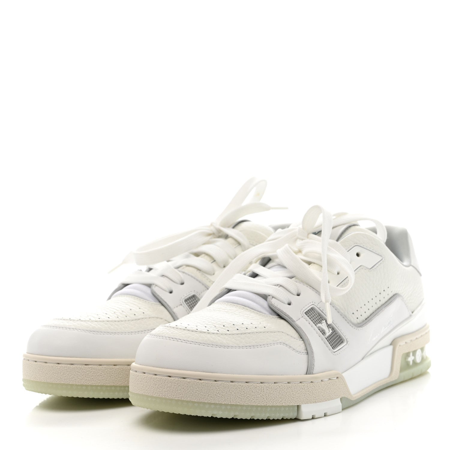 Louis Vuitton Calfskin Mens LV Trainer Sneakers 9 White 4 of 11