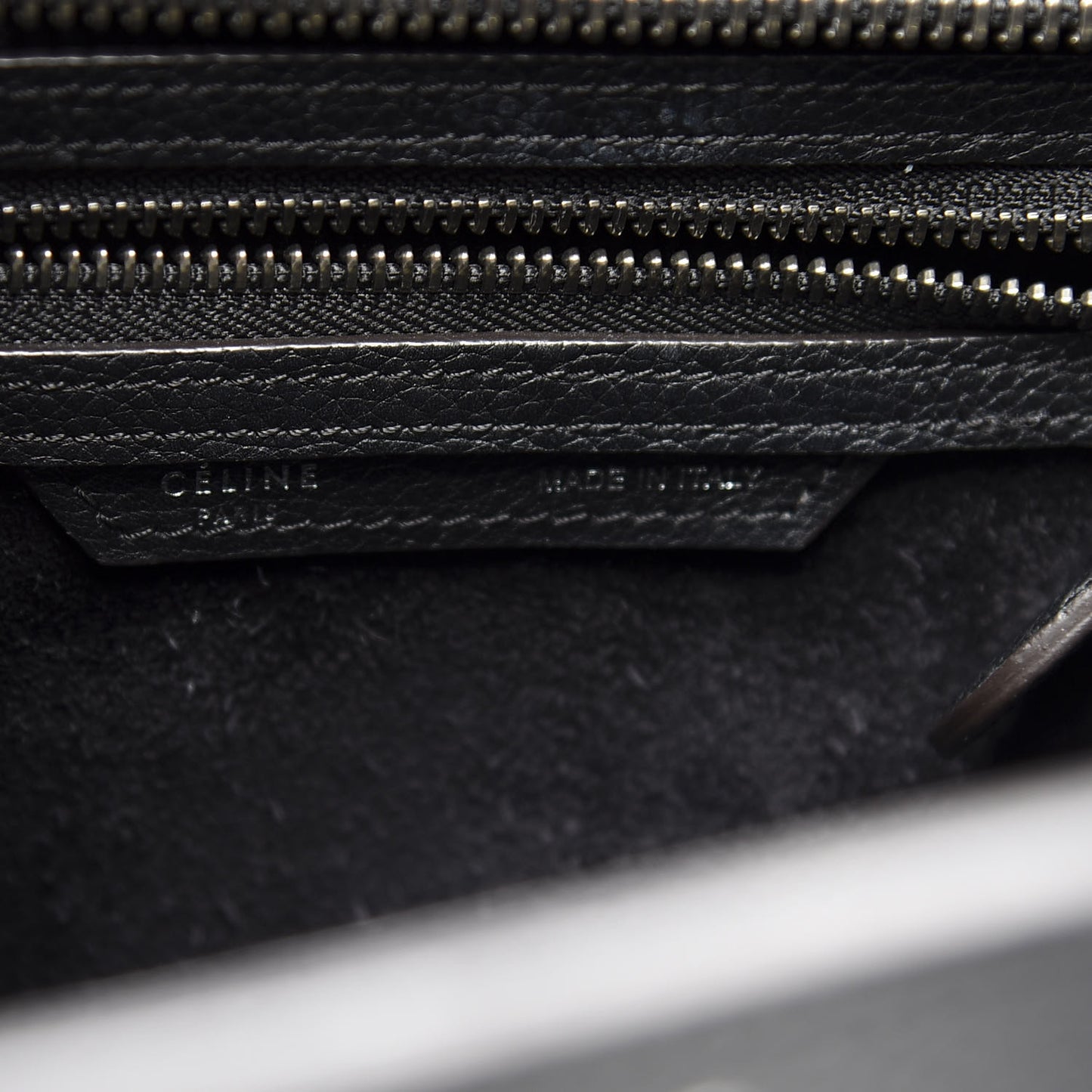 Drummed Calfskin Micro Luggage Black