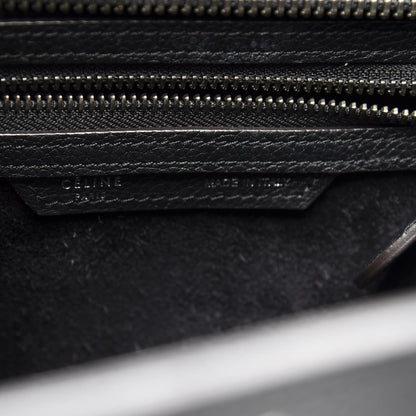 Celine Drummed Calfskin Micro Luggage Black 5 of 9