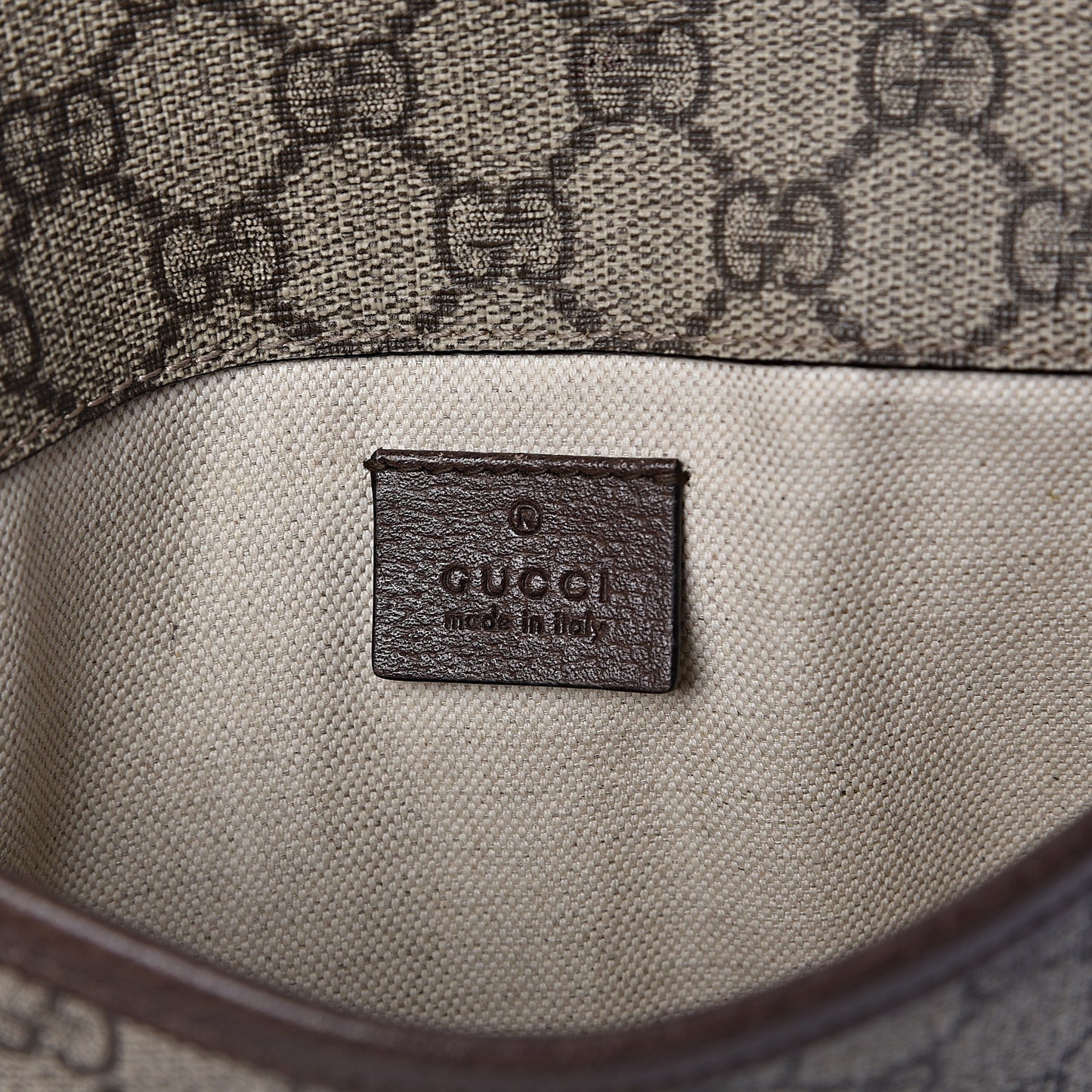 GG Supreme Monogram Neo Vintage Web Belt Bag Brown
