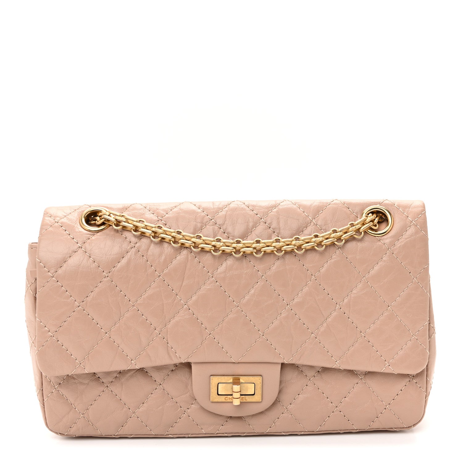 Chanel Aged Calfskin Quilted 2.55 Reissue 225 Flap Light Beige 1 of 10