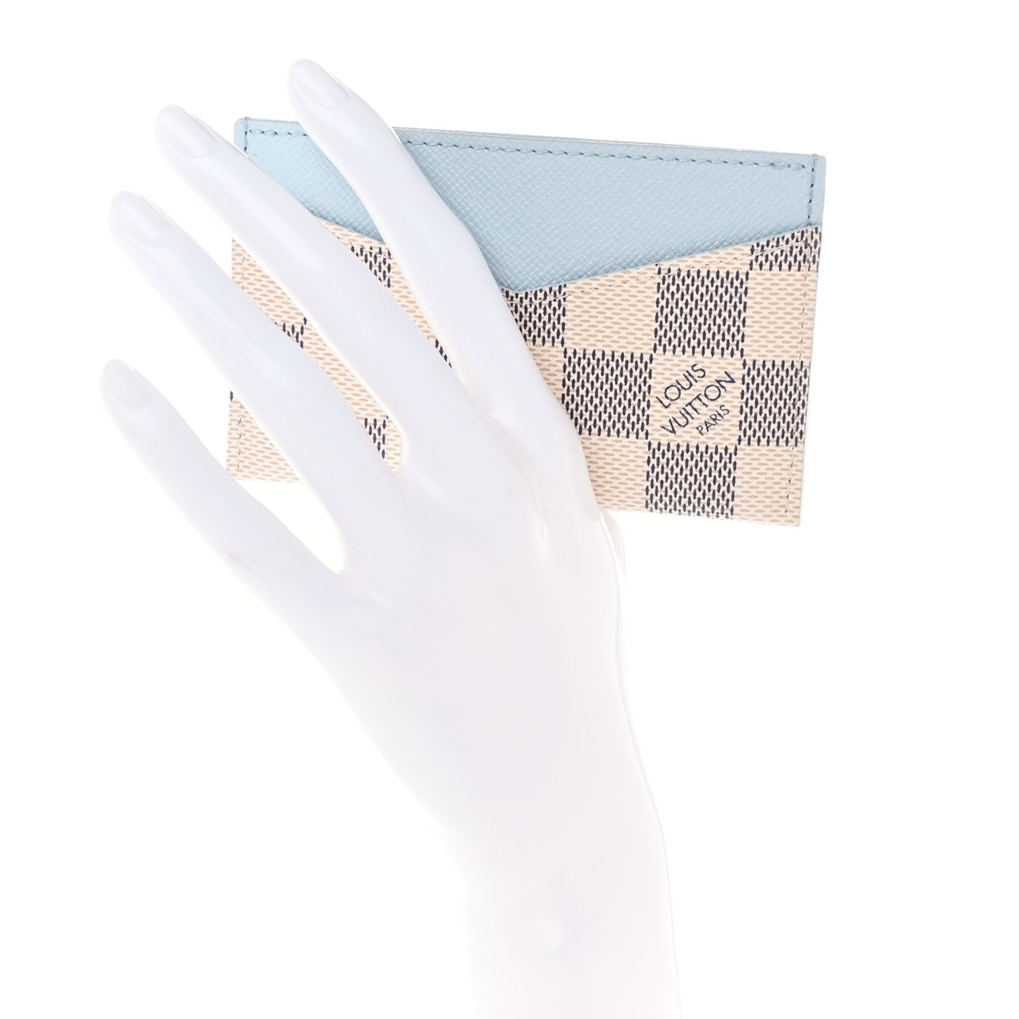 Damier Azur Daily Card Holder Olympe Blue