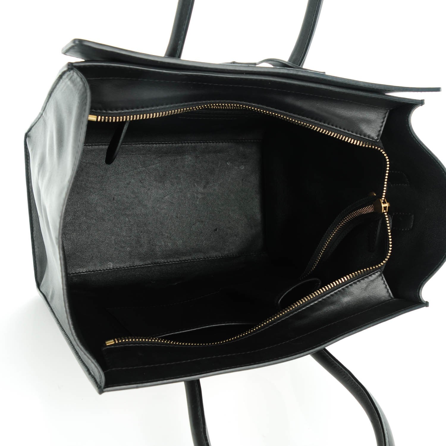 Celine Smooth and Textured Calfskin Mini Bi-Color Luggage Black White 6 of 8