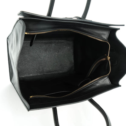 Celine Smooth and Textured Calfskin Mini Bi-Color Luggage Black White 6 of 8