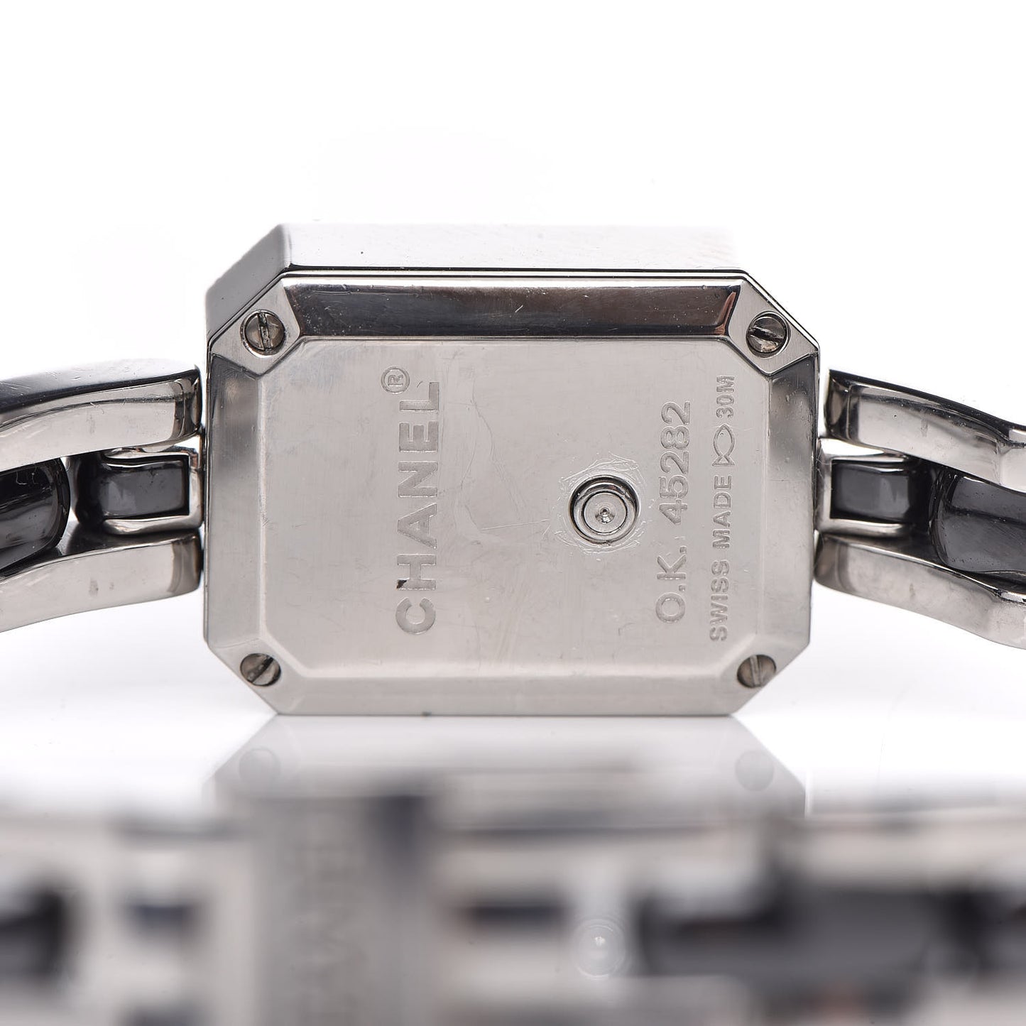 Stainless Steel Ceramic Diamond Bezel 16mm Premiere Quartz Watch Black