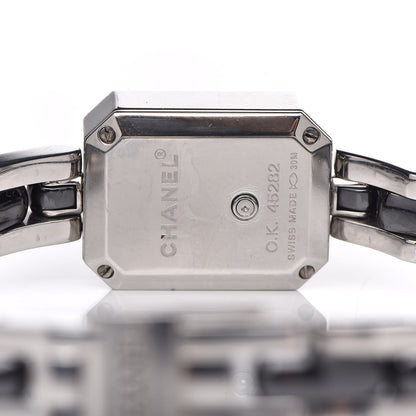 Chanel Stainless Steel Ceramic Diamond Bezel 16mm Premiere Quartz Watch Black 5 of 6