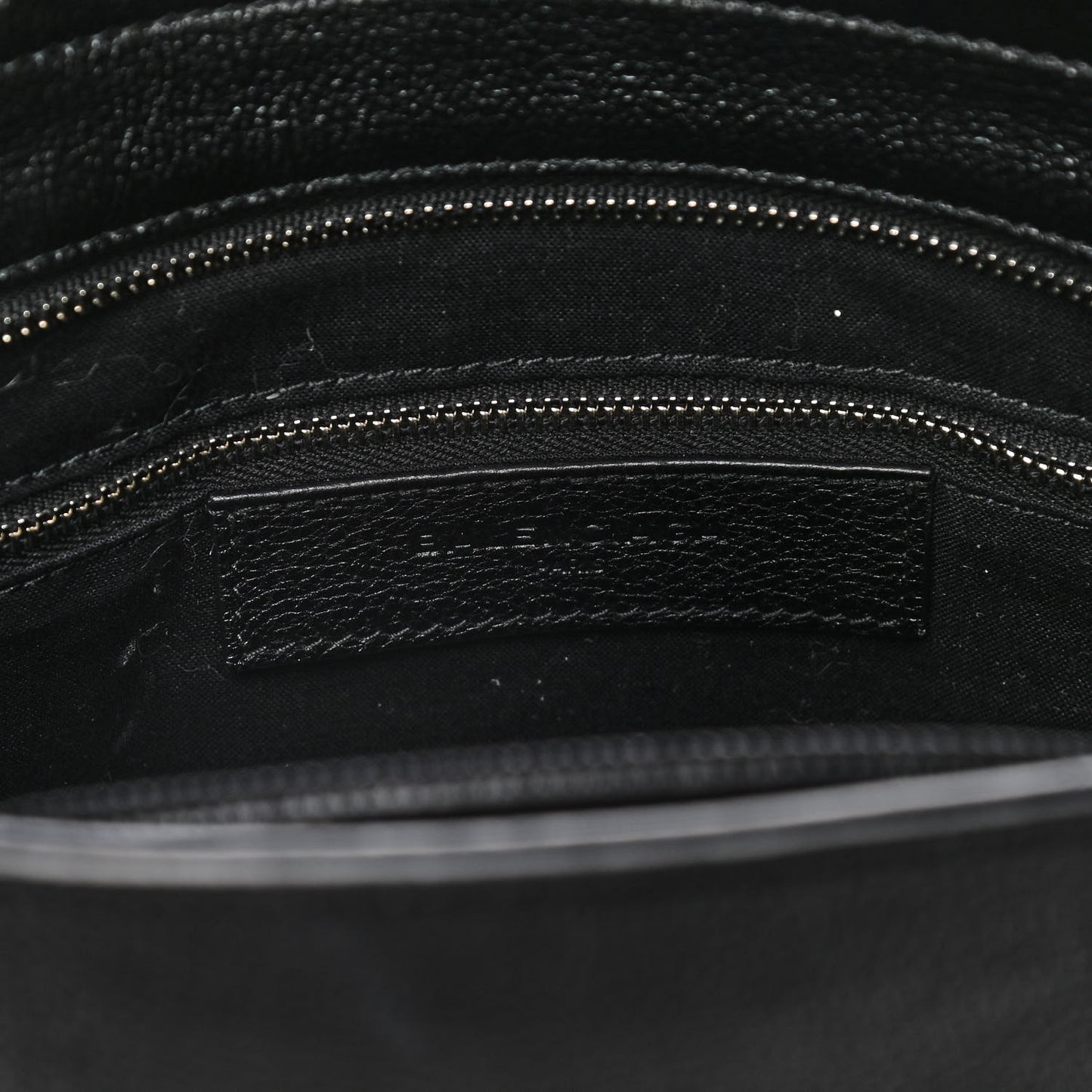 Calfskin Logo Small Shopping Black
