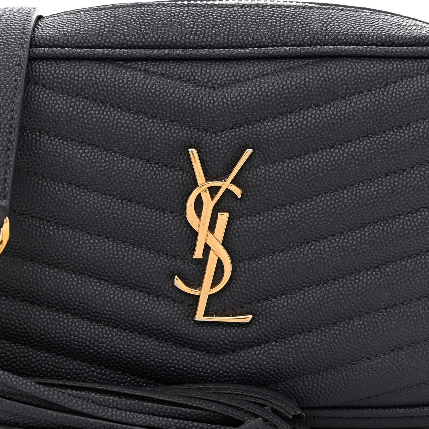 Saint Laurent Grain De Poudre Matelasse Monogram Mini Lou Camera Bag Dark Smog 8 of 10