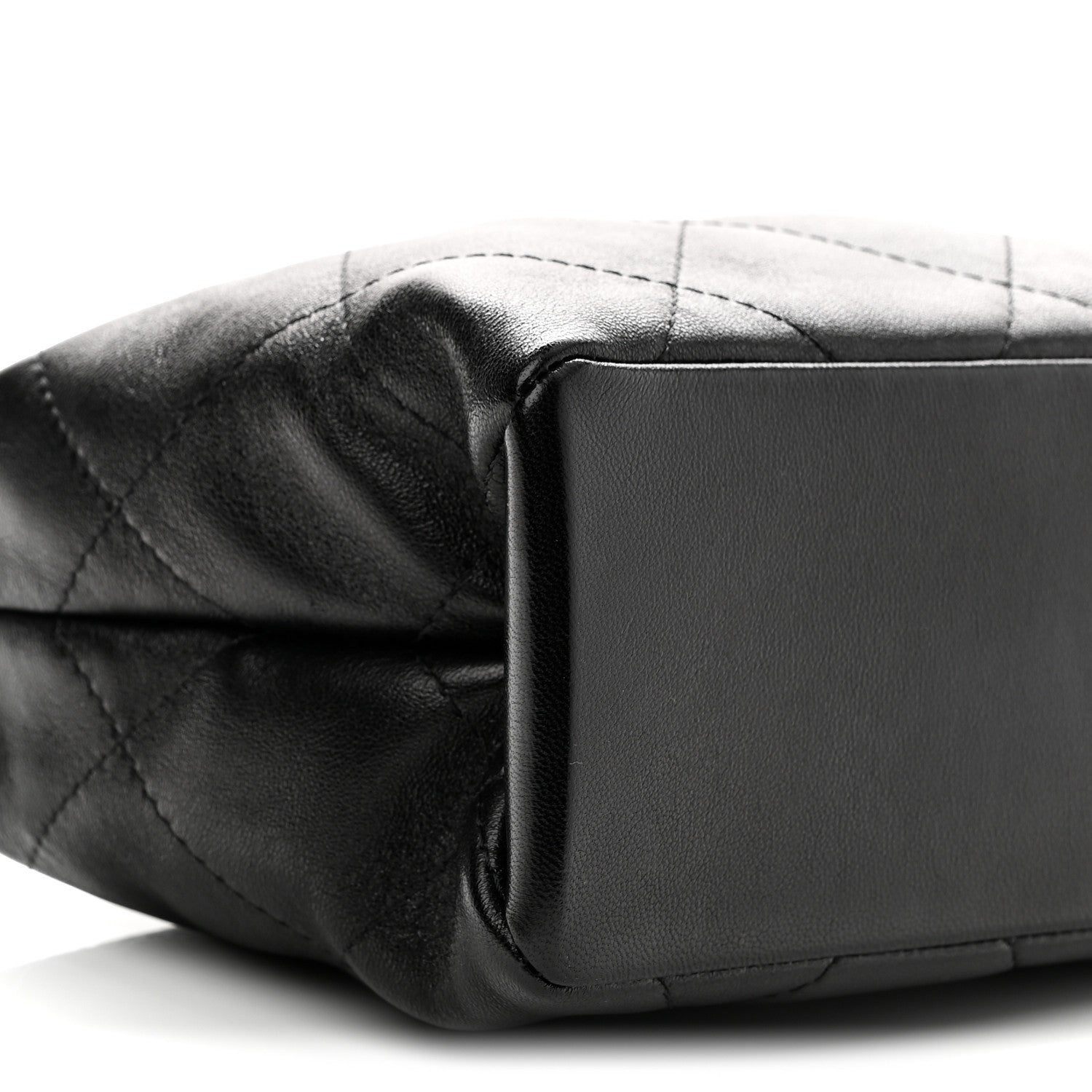 Chanel Shiny Lambskin Quilted Large Hobo Bag Black 9 of 10
