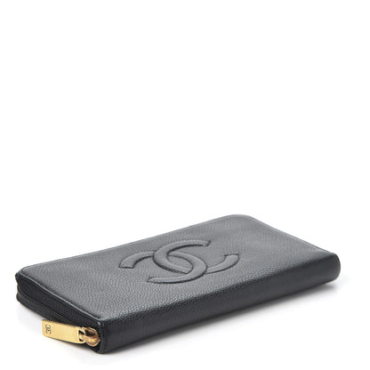 Chanel Caviar Large Timeless CC Zip Around Wallet Black 3 of 11