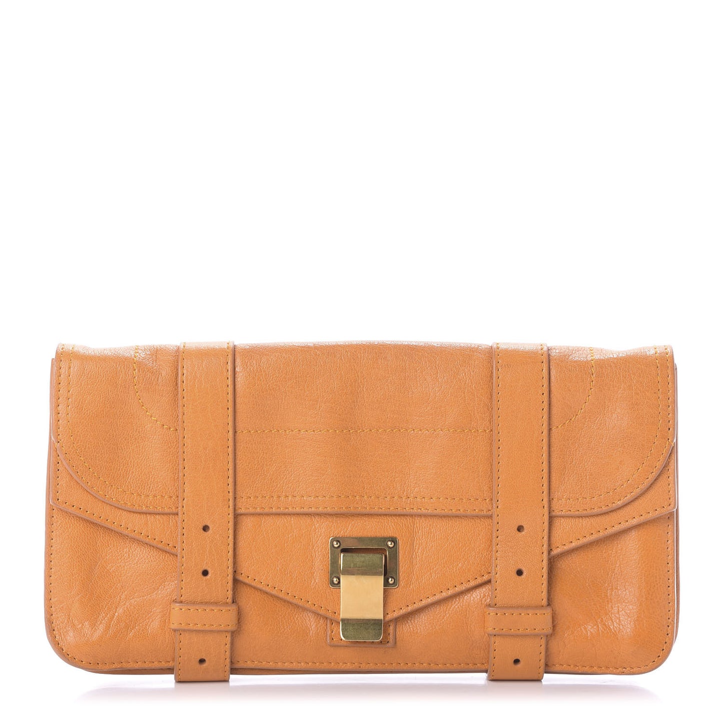 Lambskin PS1 Pochette Clutch Saffron